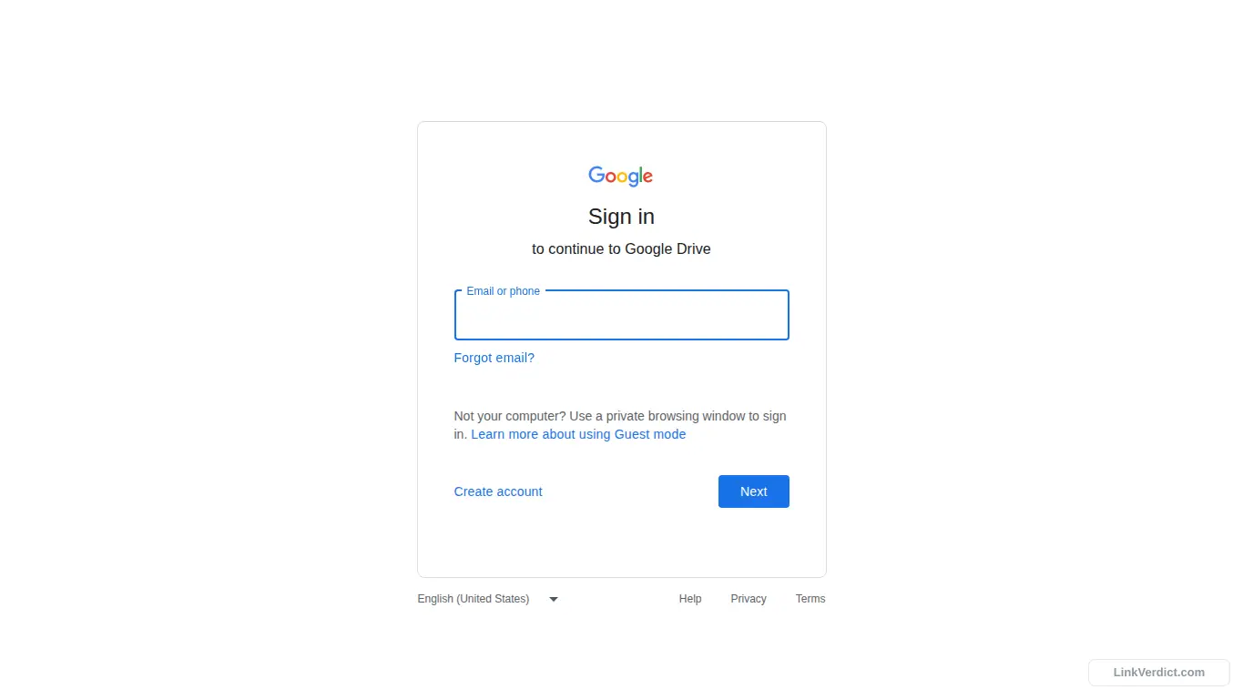 LinkVerdict screenshot preview for google.com