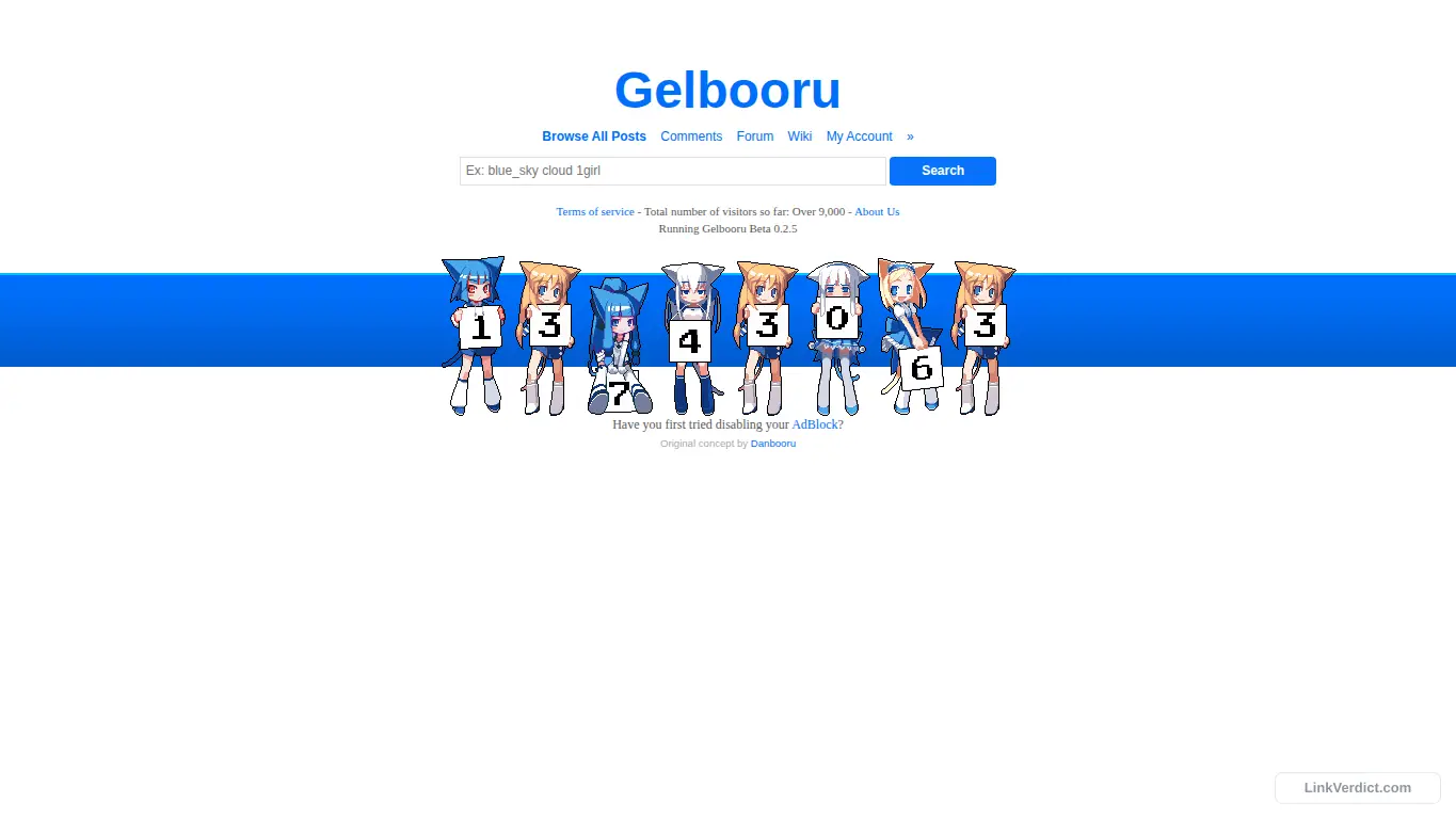 LinkVerdict screenshot preview for gelbooru.com