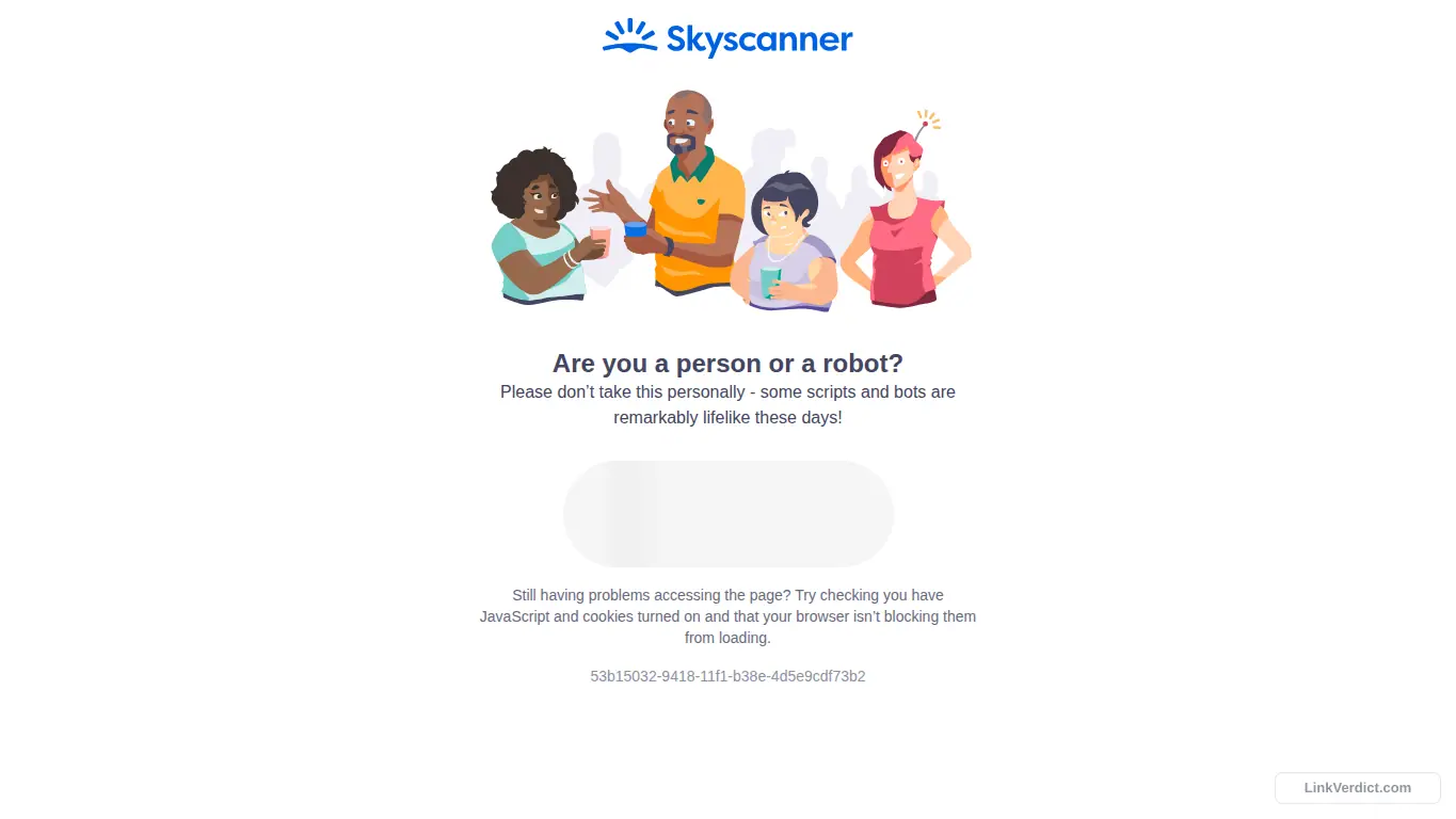 LinkVerdict screenshot preview for skyscanner.com.sa