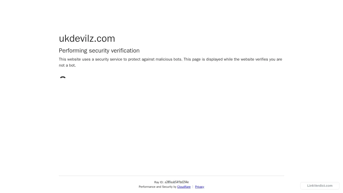 LinkVerdict screenshot preview for ukdevilz.com