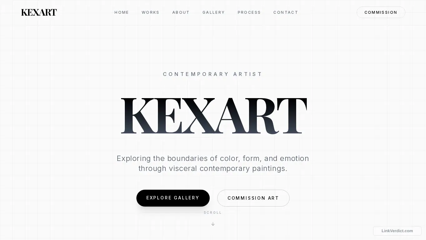 LinkVerdict screenshot preview for kexart.com
