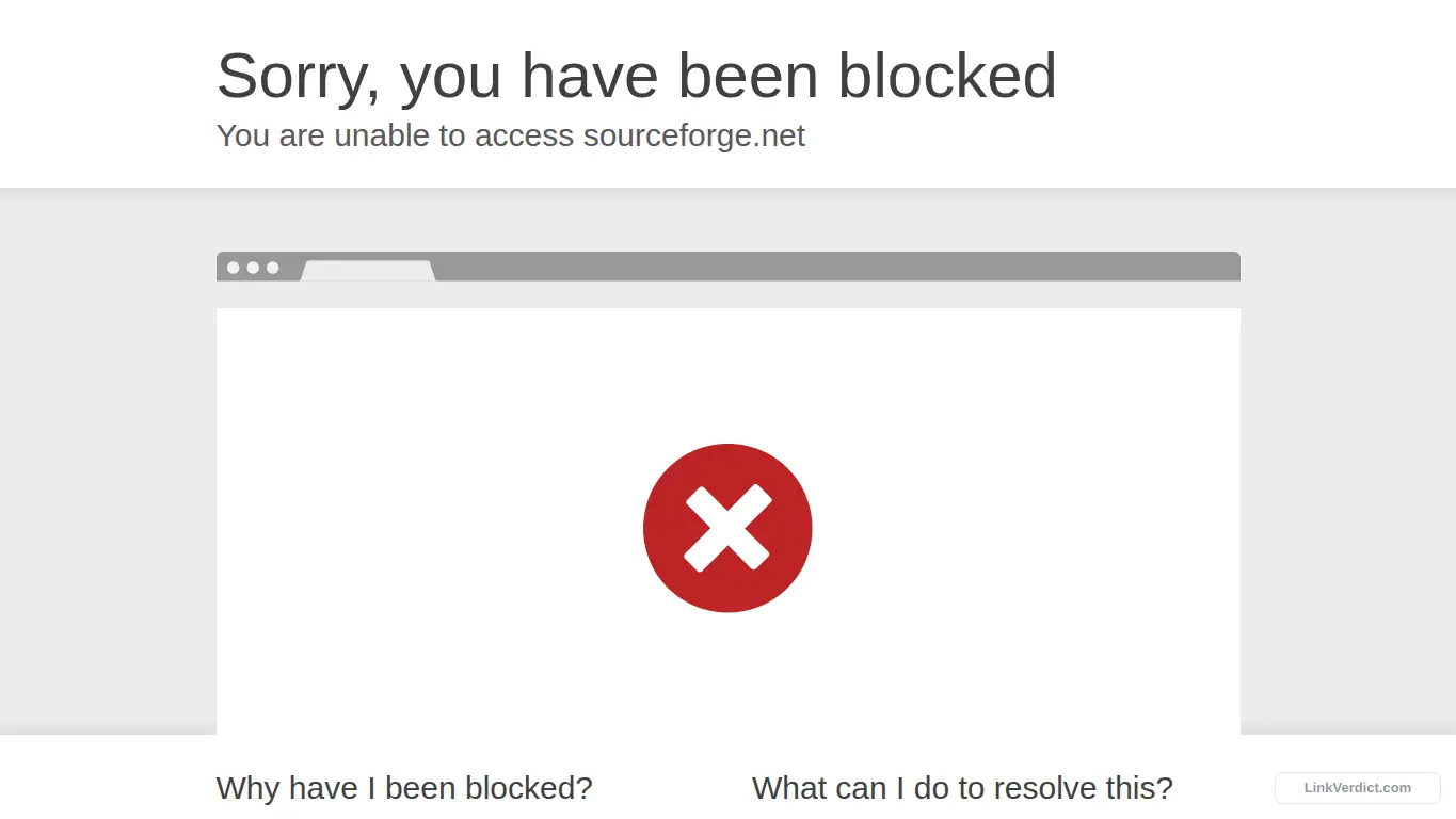 LinkVerdict screenshot preview for sourceforge.net