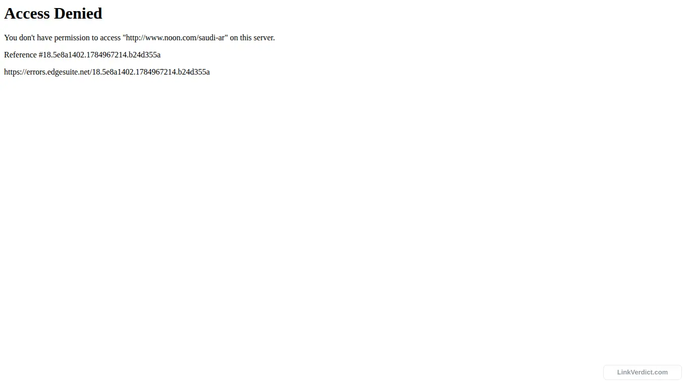 LinkVerdict screenshot preview for noon.com